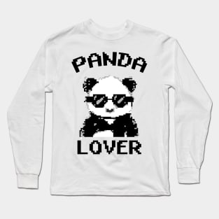 Panda Pixel Art Long Sleeve T-Shirt